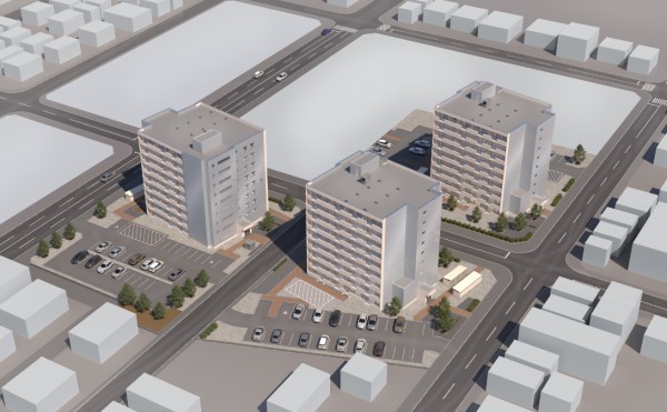 市営住宅美香保団地建替Ａ～Ｃ棟新築工事実施設計